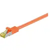 Image de RJ45 Câble de Liaison, S/FTP (PiMF), avec CAT 7 Câble en Vrac, Orange, 0.25m Longueur
