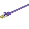 Image de Goobay 91663 RJ45 Câble de Liaison, S/FTP (PiMF), avec CAT 7 Câble en Vrac, Violet, 20m Longueur