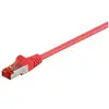 Image de Goobay 92458 CAT 6 Câble de Liaison, S/FTP (PiMF), Rouge, 0.15m Longueur