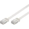 Image de CAT 5e Câble de Liaison Plat, U/UTP, Blanc, 3m Longueur