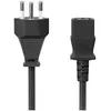 Image de goobay 93617 Cordon D'Alimentation Suisse, 2 m Longueur, Noir
