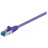 Image de Goobay 93666 CAT 6a Câble de Liaison, S/FTP (PiMF), Violet, 0.5m Longueur