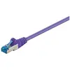 Image de Goobay 94155 CAT 6a Câble de Liaison, S/FTP (PiMF), Violet, 0.25 m Longueur