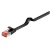 Image de goobay Cat 6 Câbles Ethernet de Liaison Plat, UFTP, Noir, 5 m Longueur