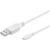 Image de Goobay 95143 Câble Micro - USB 2.0 de recharge et de synchronisation; 1,8m, blanc