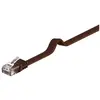 Image de Goobay 95889 CAT 6 Câble de Liaison Plat, U/UTP, Marron Foncé, 0.5 m Longueur