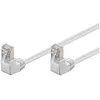 Image de Goobay 96063 CAT 5e Câble de Liaison 2x 90° Coudés, F/UTP, Blanc, 2 m Longueur