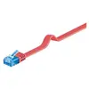 Image de Goobay 96322 CAT 6 A U/UTP Câble de Liaison Plat, Rouge, 2m Longueur