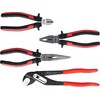 Image de KS Tools - 115.1004 - Jeu de 4 pinces - Pince coupante, multiprise, bec, demi-rond - Chrome vanadium ultra résistant