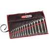 Image de KS TOOLS - 922.0048 - Jeu de 21 clés mixtes métriques - Clé mixte à cliquet en trousse - Composé de 21 pièces de 6 à 28 mm - Angle de fourche et oeil incliné à 15°