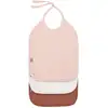 Image de Lot de 3 bavoirs medium en mousseline Rose poudré, blanc cassé, rouille