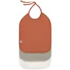 Image de Lot de 3 bavoirs medium en mousseline Rouille, olive, blanc cassé