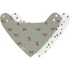 Image de LÄSSIG Bavoir bébé écharpe Triangle Set 2 pcs. Coton Bio Bouton-Pression réversible/Baby Bandana Little Forest Fox