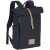 Image de LÄSSIG Bébé Sac à Dos à Langer Sac à Dos avec Matelas à Langer, Fixation pour Poussette, Porte-Bouteille Produit durablement/GRE Rolltop Backpack Night Blue