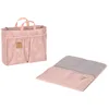 Image de Lässig Baby Organisateur de poussette Sac à couches Petit sac de toilette avec matelas à langer/Multitalent Organizer Soft Stripes rose