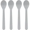 Image de LÄSSIG Couverts pour enfants Set de cuillères pour enfants 4 pièces sans mélamine, sans BPA, en biocomposite/Spoon Set 4 pcs Geo grey-blue