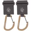 Image de Attaches poussette avec mousqueton (lot de 2) Anthracite