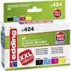 Image de Edding Encre remplace HP 364XL, N9J74AE, CN684AE, CB323EE, CB324EE, CB325EE compatible pack bundle noir, cyan, magenta, jaune EDD-424 EDD-424