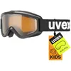 Image de uvex speedy pro - masque de ski pour enfants - à contraste accentué - champ de vision élargi et anti-buée - black/lasergold - one size