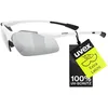 Image de Uvex Sportstyle 223 - Lunettes de Sport pour Hommes et Femmes - Effet Miroir - Confort et Maintien Parfait Sans Points de Pression - White/Silver - One Size