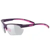 Image de uvex Mixte Sportstyle 802 Small Vario Lunettes De Sport, Multicolore (Purple Pink/Smoke), Taille Unique EU
