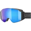 Image de uvex G,Gl 3000 To - Masque de Ski pour Hommes et Femmes - avec Verre Interchangeable - Champ de Vision Élargi et Anti-Buée - Black Matt/Blue-lasergold Lite - One Size