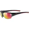 Image de Uvex blaze III - lunettes de sport pour hommes et femmes - verres de rechange compris - confort et maintien parfait sans points de pression - black red matt/red - one size