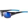 Image de Uvex blaze III - lunettes de sport pour hommes et femmes - verres de rechange compris - confort et maintien parfait sans points de pression - black blue/blue - one size