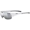 Image de Uvex blaze III - lunettes de sport pour hommes et femmes - verres de rechange compris - confort et maintien parfait sans points de pression - white black/silver - one size