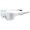 Image de uvex Sportstyle 806 V - Lunettes Extérieures pour Hommes et Femmes - à Teinte Variable - Anti-Buée - White/Smoke - One Size