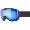 Image de Uvex Downhill 2100 Cv - Masque de Ski pour Hommes et Femmes - à Contraste Élevé - Sans Distorsion et Anti-Buée - Black Matt/Blue-Green - One Size