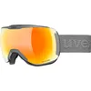 Image de Uvex Downhill 2100 Cv - Masque de Ski pour Hommes et Femmes - à Contraste Élevé - Sans Distorsion et Anti-Buée - Rhino/Orange-Orange - Taille unique