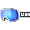 Image de Uvex Downhill 2100 Cv - Masque de Ski pour Hommes et Femmes - à Contraste Élevé - Sans Distorsion et Anti-Buée - White Matt/Blue-Green - One Size