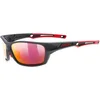 Image de uvex Sportstyle 232 P - Lunettes de Sport pour Hommes et Femmes - Polarisées - Confort et Maintien Parfait Sans Points de Pression - Black Matt Red/Red - One Size