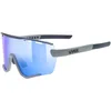 Image de uvex Sportstyle 236 Set - Lunettes de Sport pour Hommes et Femmes - Anti-Buée - Verres de Rechange Compris - Rhino deep Space Matt/Blue - One Size