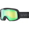 Image de uvex Elemnt Fm - Masque de Ski pour Hommes et Femmes - Champ de Vision Élargi et Anti-Buée - Ventilation de la Monture Sans Courants D’Air - Black Matt/Green-Lgl - One Size