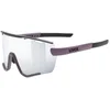 Image de uvex Sportstyle 236 S Set - Lunettes de Sport pour Hommes et Femmes - Anti-Buée - Verres de Rechange Compris - Plum Black Matt/Silver - One Size