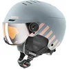 Image de uvex Rocket Jr Visor - Casque de Ski pour Enfants - avec Visière - Réglage de la Taille Individuel - Rhino - Blush Matt - 51-55 cm
