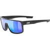 Image de uvex Lgl 51 - Lunettes de Soleil pour Hommes et Femmes - Effet Miroir - Catégorie de Filtre 3 - Black Matt/Green - One Size