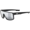Image de uvex Lgl 51 - Lunettes de Soleil pour Hommes et Femmes - Effet Miroir - Catégorie de Filtre 3 - Black Matt/Silver - One Size
