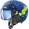 Image de uvex Rocket jr Visor Casque de Ski Enfant Unisexe, Blue Puzzle Matt, 54-58 cm