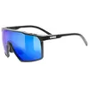 Image de uvex mtn perform s - lunettes de sport pour adults - protection UV moyenne - confort et maintien parfait sans points de pression - black matt/mir.blue - one size