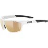 Image de uvex sportstyle 706 CV, lunettes de sport, Adulte unisexe, white matt/litemirror red, one size