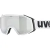 Image de uvex gravity FM, lunettes de ski, Adulte unisexe, white matt/silver-green, one size