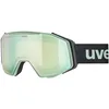 Image de uvex gravity FM, lunettes de ski, Adulte unisexe, oxid green matt/opal-clear, one size