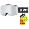 Image de uvex pwdr FM, lunettes de ski, Enfant unisexe, white matt/silver-clear, one size