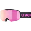 Image de uvex pwdr FM, lunettes de ski, Enfant unisexe, black matt/pink-clear, one size