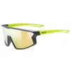 Image de uvex skyrise jr., lunettes de sport, Enfant unisexe, black-yellow matt, one size