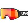 Image de Uvex gravity FM - lunettes de ski pour adults - Catégorie de filtre 2 - anti-buée - black matt dl/red-orang - one size