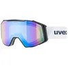 Image de Uvex gravity FM - lunettes de ski pour adults - Catégorie de filtre 2 - anti-buée - black matt dl/blue-green - one size
